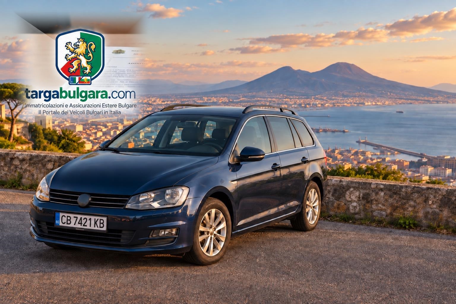 Noleggio auto targa estera Napoli e noleggio auto targa bulgara Avellino: veicolo estero con documenti e assistenza per la circolazione in Italia.