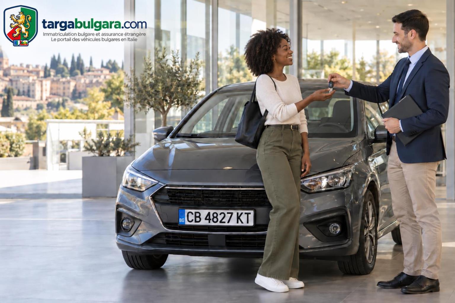 Voiture pour étrangers avec plaque bulgare en Italie Citoyen étranger recevant une voiture avec plaque bulgare et location documentée en Italie