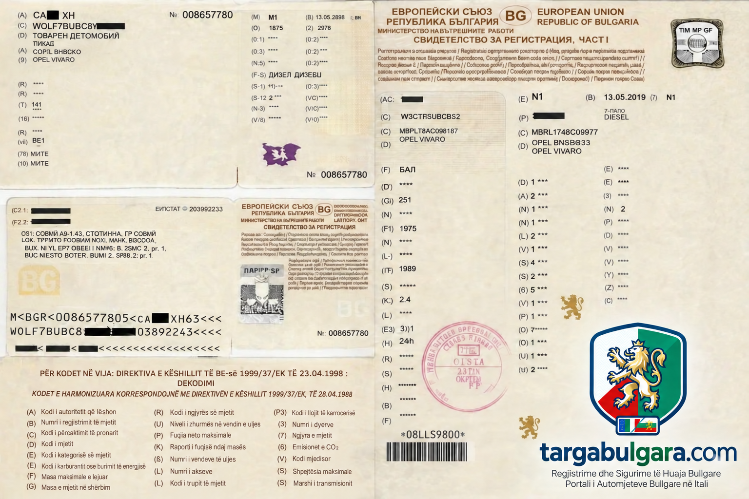 ligjshmëri Targë bullgare napoli art 93 bis codice e rrugë scudo ligjor drejtues data certa reve: immagine informativa për chi cerca «quanto costa immatricolare makinë në bulgaria» e «posso circolare me targë e huaj në Itali», me riferimento në dokumente, sigurim, regjistrim, verifikim e consulenza për një automjet me targë e huaj në Itali.
